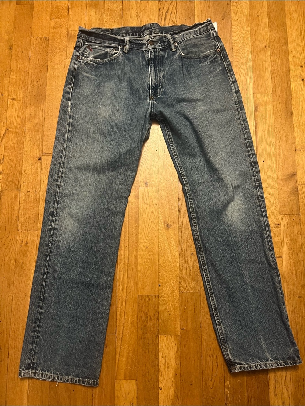 Polo Ralph Lauren Men's Washed Blue Straight Jeans 32x30